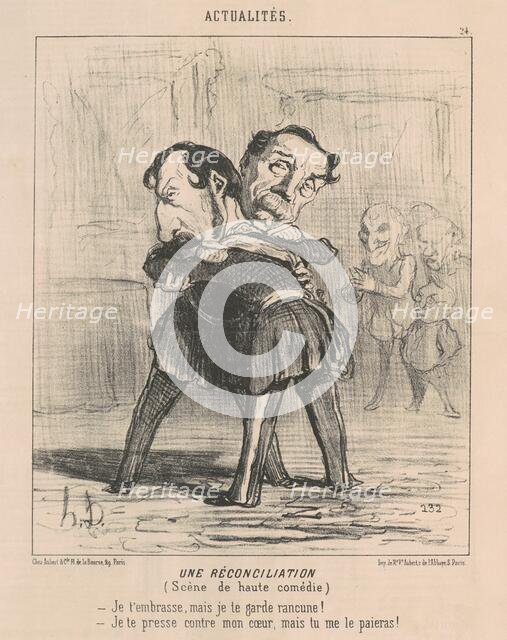 Un réconciliation, scène de haute comédie ..., 19th century. Creator: Honore Daumier.