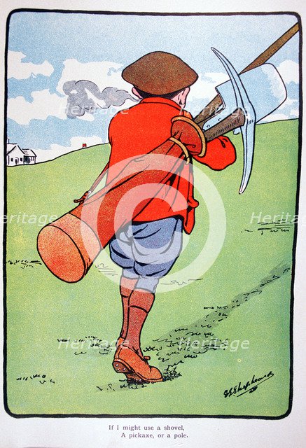 Golfing postcard, c1920s. Artist: George Shepheard