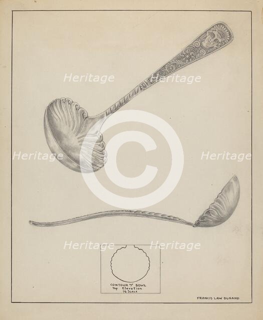 Silver Gravy Ladle, 1935/1942. Creator: Francis Law Durand.