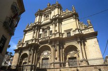 Main facade of the Ex-collegiate church of San Patricio, Lorca, Murcia, Spain, 2008.  Creator: LTL.