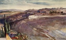 'Jerusalem from the Traditional Spot on the Mount of Olives Where Christ Wept Over The City', 1902. Creator: John Fulleylove.
