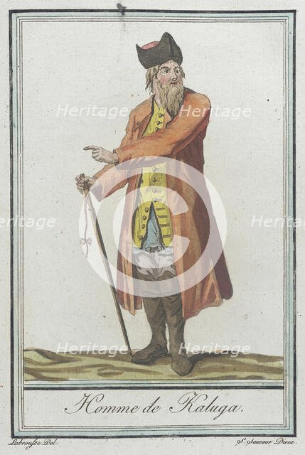 Costumes de Différents Pays, 'Homme de Kaluga', c1797. Creators: Jacques Grasset de Saint-Sauveur, LF Labrousse.