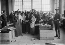 Packing for Christmas Ship, 1914. Creator: Bain News Service.