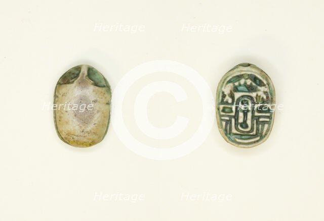 Scarab: Nefera with Hieroglyphs (kA-signs, xaw), Egypt, Middle Kingdom-Second Intermediate Period... Creator: Unknown.