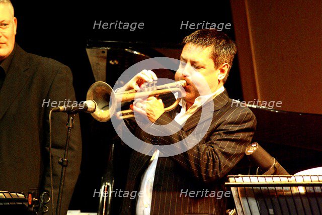 Guy Barker, English jazz trumpeter and composer, Brecon, August 2009. Artist: Brian O'Connor.