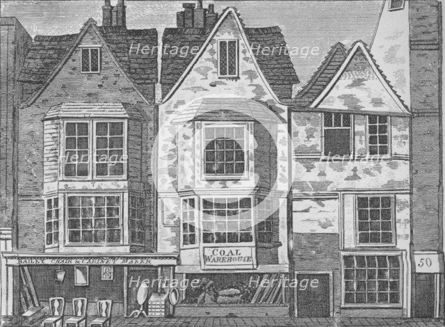 Old houses in St John Street, Clerkenwell, London, c1811 (1911). Artist: Unknown.