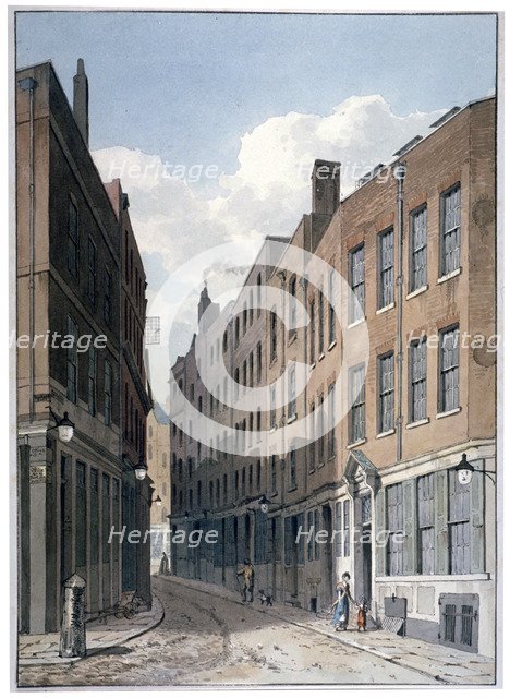 View of Bucklersbury, City of London, c1810. Artist: Unknown