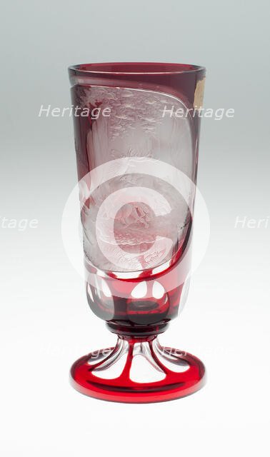 Tall Beaker, Bohemia, c. 1850/75. Creator: Bohemia Glass.