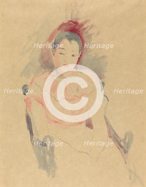 Girl Seated, 1894. Creator: Berthe Morisot.