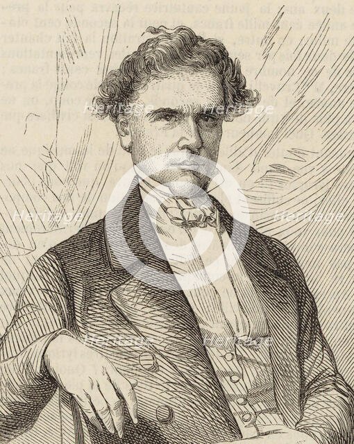 Portrait of the composer Napoléon-Henri Reber (1807-1880), 1853. Creator: Anonymous.