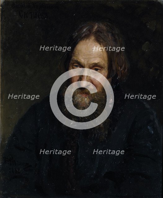 Portrait of Vasily Kirillovich Syutayev (1819-1892), 1882. Artist: Repin, Ilya Yefimovich (1844-1930)