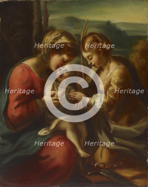 The Mystic marriage of St. Catherine, c1520s. Creator: Antonio da Correggio.