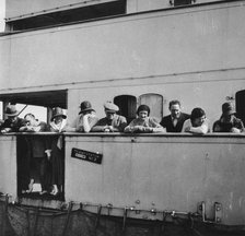 Passengers on a Cunard Line cruise to the West Indies, January-March 1931. Artist: Unknown