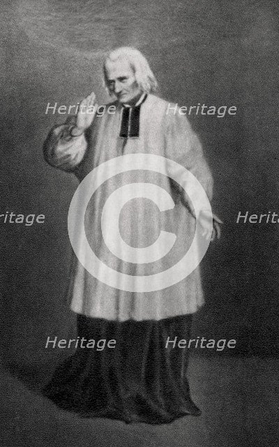 Jean-Marie Vianney, Cure d'Ars, French priest, 1858. Artist: Unknown