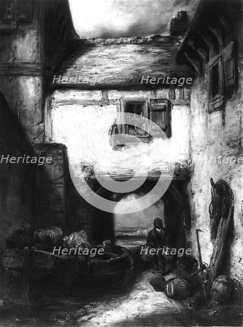 Courtyard, c. 1855. Creator: Alexandre Gabriel Decamps.