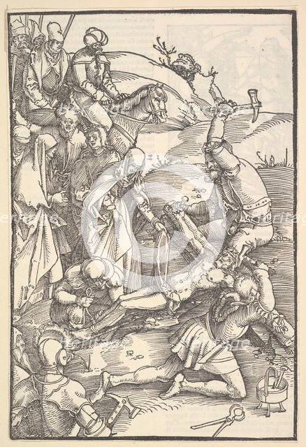 Christ Nailed to the Cross; verso: Christ Nailed to the Cross, from Speculum Passionis Dom..., 1507. Creator: Hans Baldung.