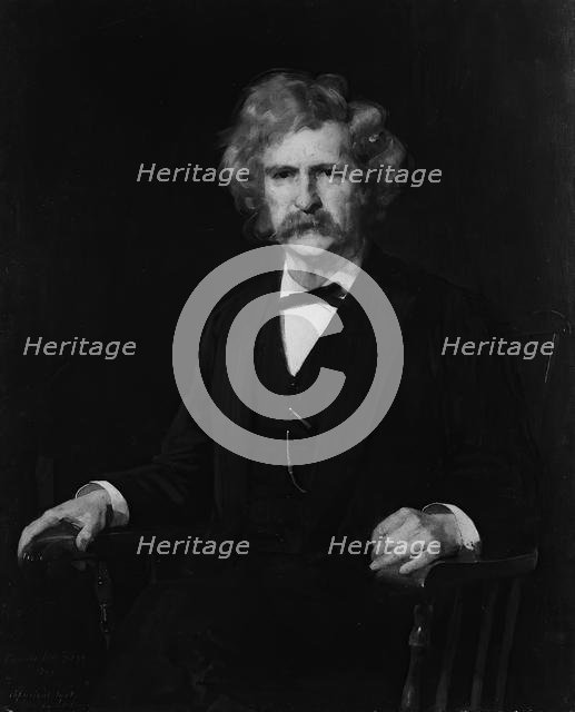 Mark Twain, 1890. Creator: Charles Noel Flagg.