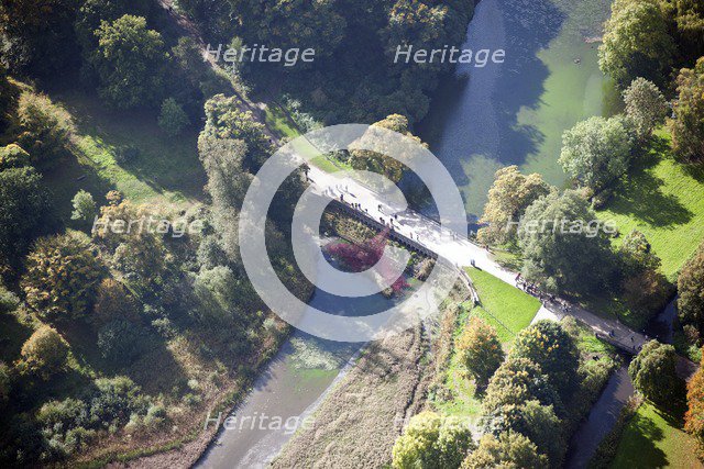 Cascade Bridge and Weir, Yorkshire Sculpture Park, Bretton Hall, Wakefield, 2015. Artist: Dave MacLeod.