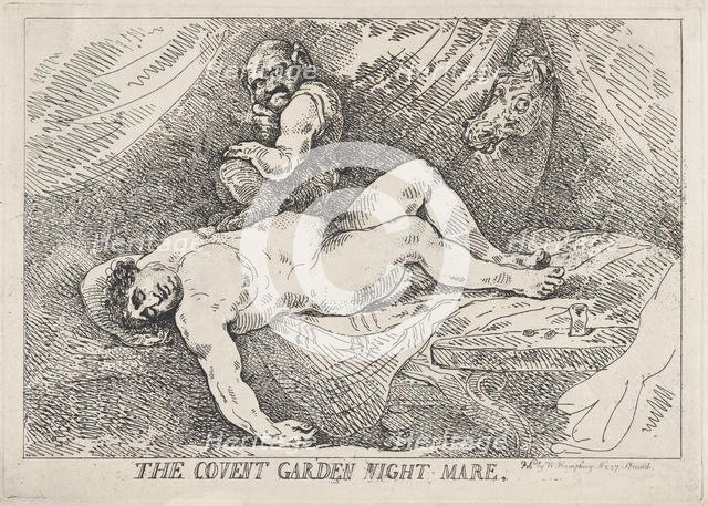 The Covent Garden Night Mare, April 20, 1784., April 20, 1784. Creator: Thomas Rowlandson.
