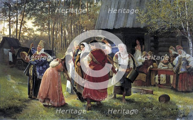 'Eve-of-the-Wedding Party', 1889. Artist: Alexei Ivanovich Korzukhin