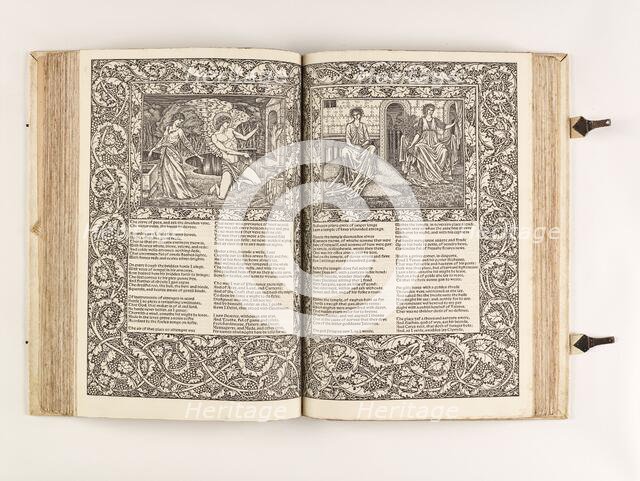 The Kelmscott Chaucer - The Works of Geoffrey Chaucer Now Newly Imprinted, 1896. Creator: Sir Edward Coley Burne-Jones.