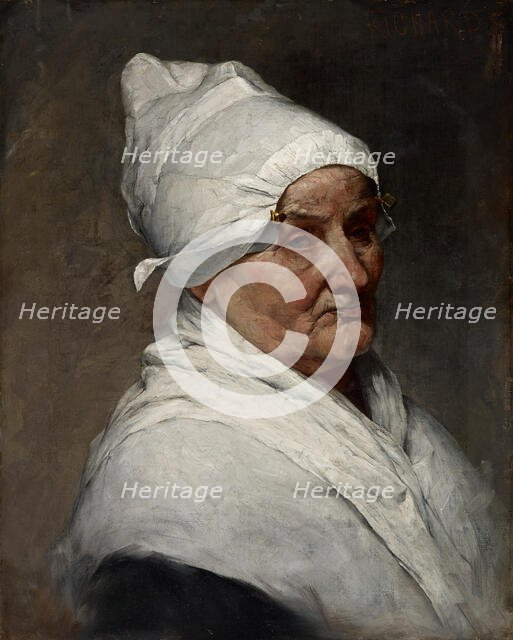Old Peasant Woman, about 1885. Creator: Samuel G Richards.