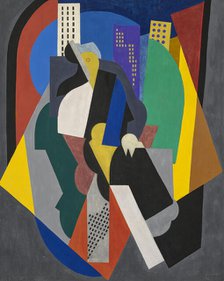 Composition, évocation figurée ou Sur l'avenue, 1920. Creator: Gleizes, Albert (1881-1953).