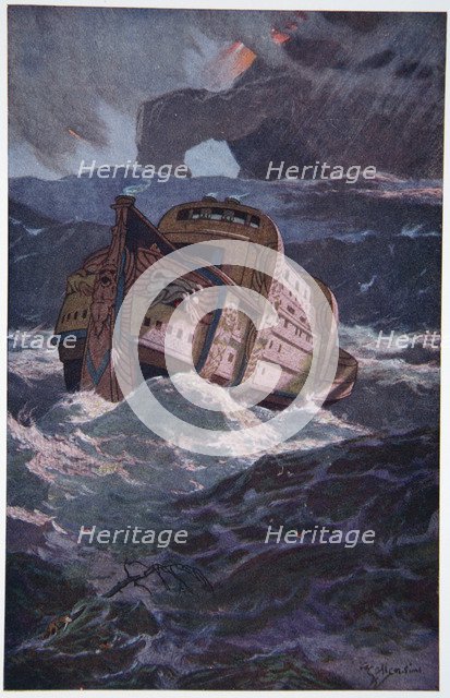 'The Babylonian Deluge', 1915.  Artist: Ernest Wellcousins