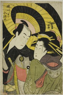 Tamaya Shinbei and Mikuni Kojoro, c. 1781/1818. Creator: Rekisentei Eiri.