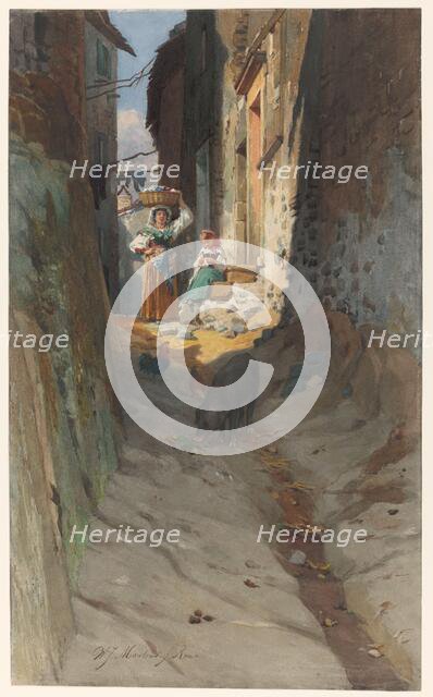 View of a Small Street in Rocca di Papa, c.1870-c.1885. Creator: Willem Johannes Martens.