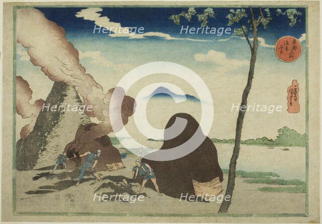 Asakusa Imado, from the series "Famous Places in the Eastern Capital (Toto Meisho)", c. 1832/33. Creator: Utagawa Kuniyoshi.