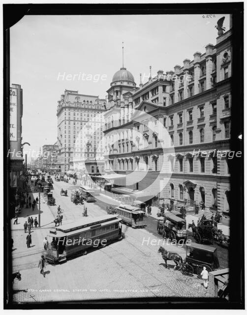 Grand Central Station and Hotel Manhattan, New York, between 1900 and 1906. Creator: Unknown.