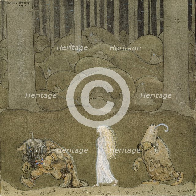 The Princess and the Trolls. Artist: Bauer, John (1882-1918)