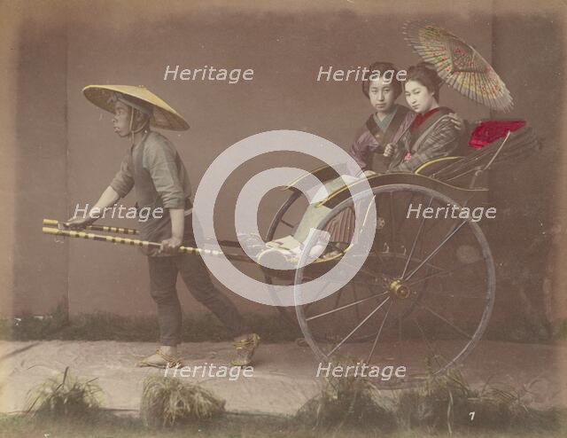 Jinrikishia, 1870s-1890s. Creator: Kusakabe Kimbei.