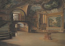 Interior in the Palazzo Borghese, 1886. Creator: Josef Theodor Hansen.