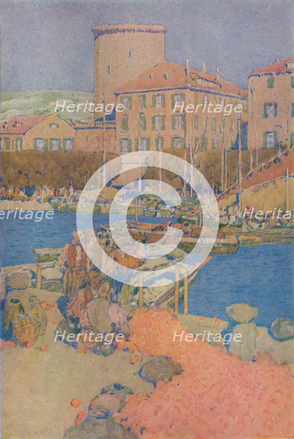 'The Market-Place at Spalato', 1913. Artist: Jules Guerin.