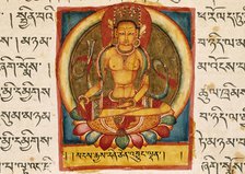The Jina Buddha Ratnasambhava, Folio from a Shatasahasrika Prajnaparamita..., 11th century. Creator: Unknown.