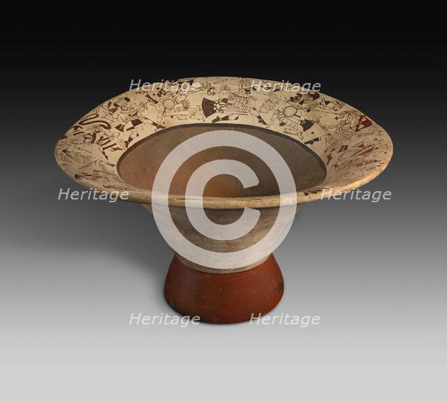 Vase Depicting Warriors in Battle and Capturing Prisoners, 100 B.C./A.D. 500. Creator: Unknown.