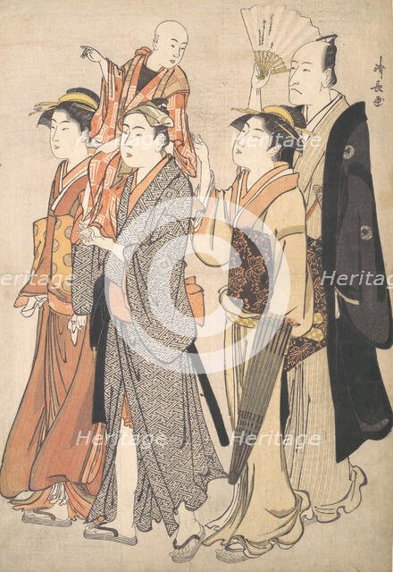 Ichikawa Danjuro V and His Family, 1782. Creator: Torii Kiyonaga.