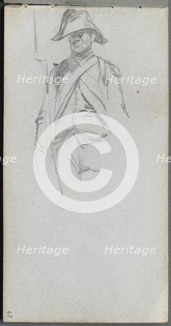 Sketchbook, page 67: Study of a Soldier. Creator: Ernest Meissonier (French, 1815-1891).