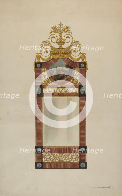 Mirror, c. 1937. Creator: Wellington Blewett.