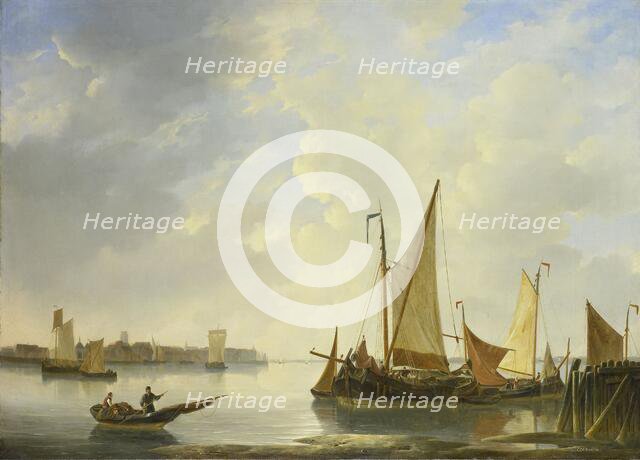 View of Dordrecht seen from Papendrecht, 1830-1837. Creator: Christiaan Lodewijk Willem Dreibholtz.