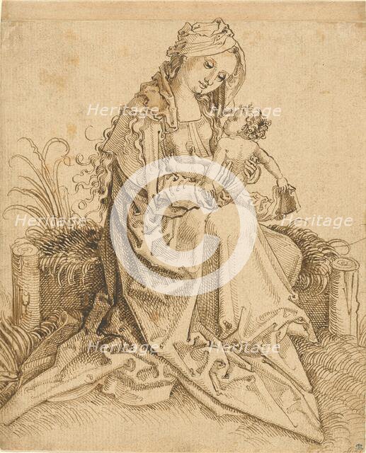 The Virgin and Child on a Grassy Bench, about 1500. Creator: Unknown.