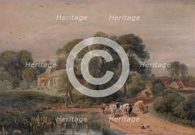 'Road Scene with Cattle', 19th century, (1935). Creator: Peter de Wint.