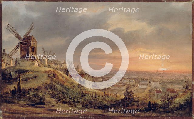 Paris, seen from the Butte Montmartre, c1830. Creator: Unknown.