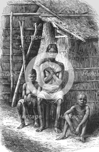 ''Bakalai women and children; The Gaboon.', 1875. Creator: Unknown.