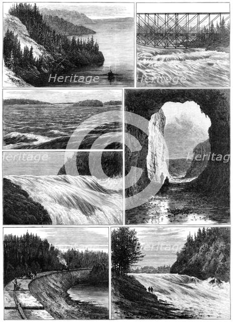 Sketches on the Canadian Pacific railway line, 1883. Creator: William James Palmer.
