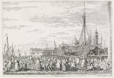 Views: The Market on the Molo, 1735-1746. Creator: Antonio Canaletto (Italian, 1697-1768).