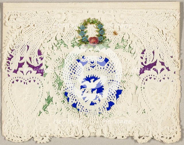 Untitled Valentine (Three Hearts), c.1865. Creator: Berlin & Jones.