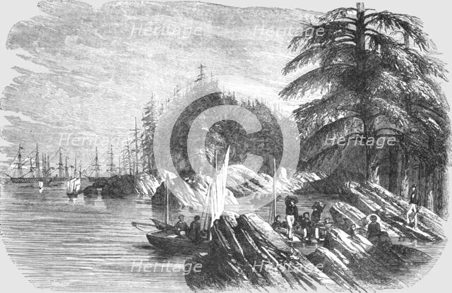 'Landing of the French Troops at the Island of Trescos-- one of the Aland Group', 1854. Creator: Unknown.